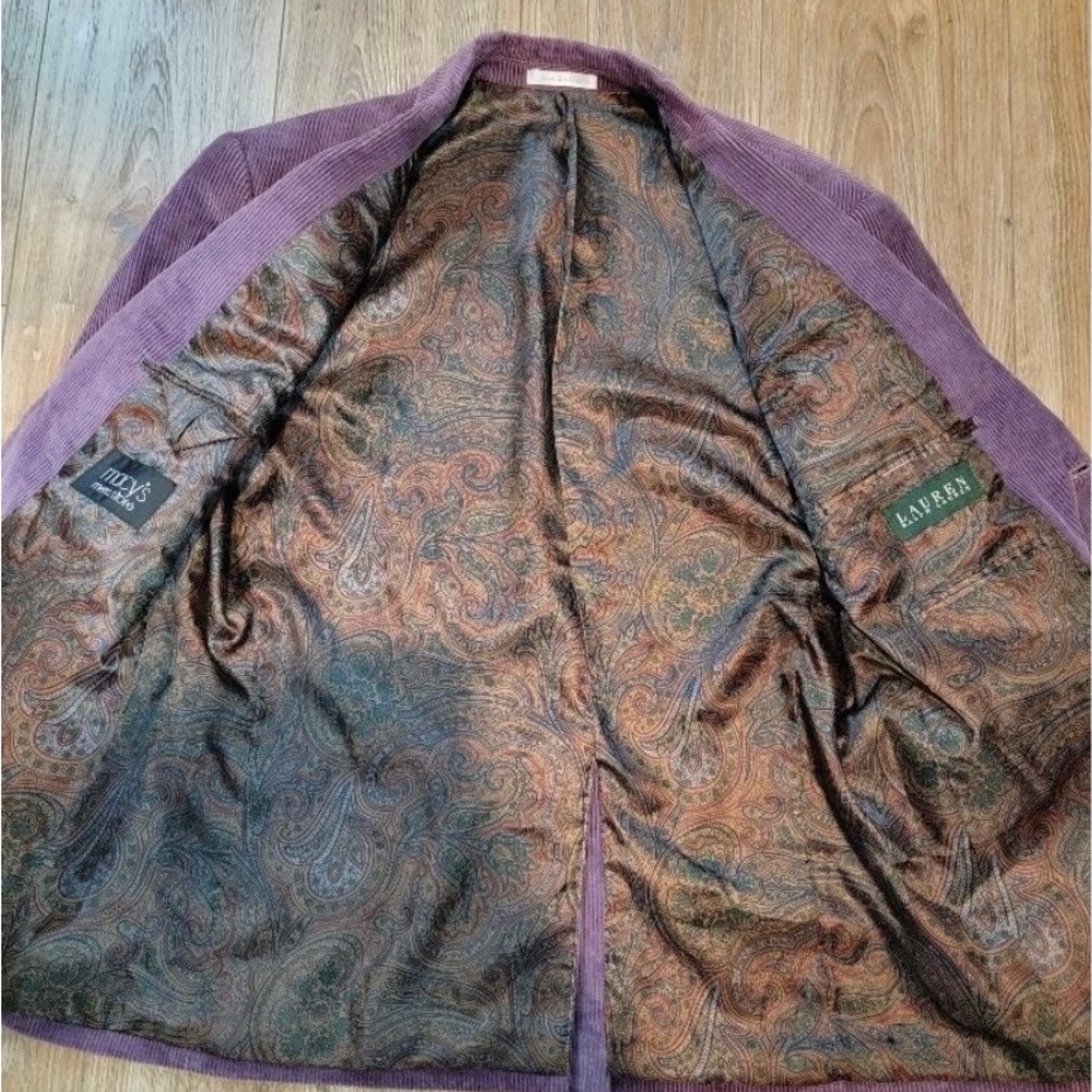 Ralph Lauren Purple Corduroy Blazer - Picture 4 of 12